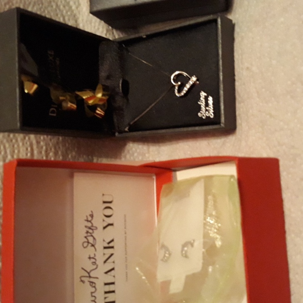 NEW LUXE Diamond Sterling Silver  Heart Necklace 16"-18" Chain NEW NWT style 1 - Picture 5 of 6